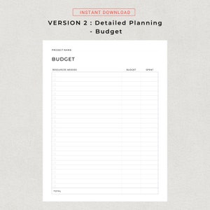 Project Planner Printable Productivity Planner Personal Project Planning Work Planning A4 US Letter Size Project Management Project Tracker