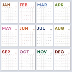 Minimalist 2026 Calendar 2026 Planner Portrait Printable PDF Wall Calendar Vertical Monthly Agenda A4 Letter Size Sunday & Monday Start