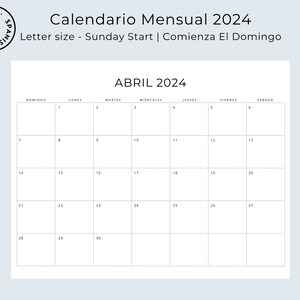 Calendario de 2024 a 2028 5 Years Monthly Planner Calendario Mensual 5 Años Planificadores 5 Years Calendar Minimal 2024-2028 Printable PDF