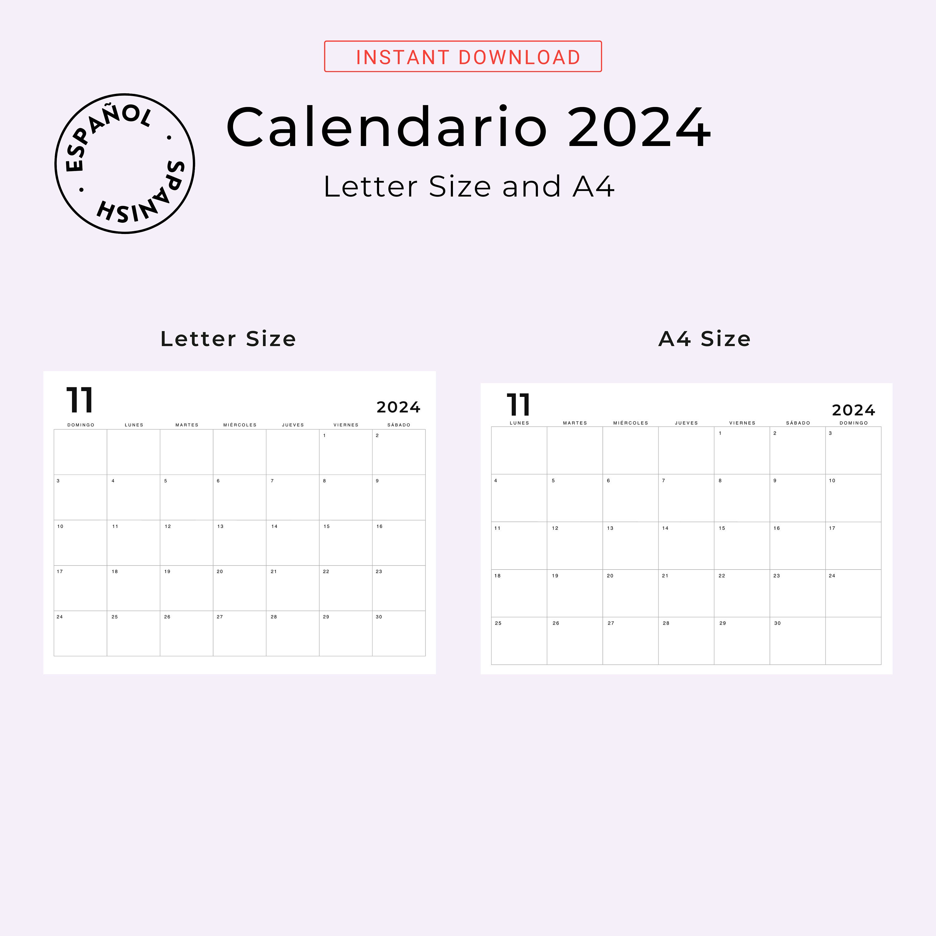 CALENDARIOS 2023 Y 2024 Calendario Español Calendario 2023 2024 en