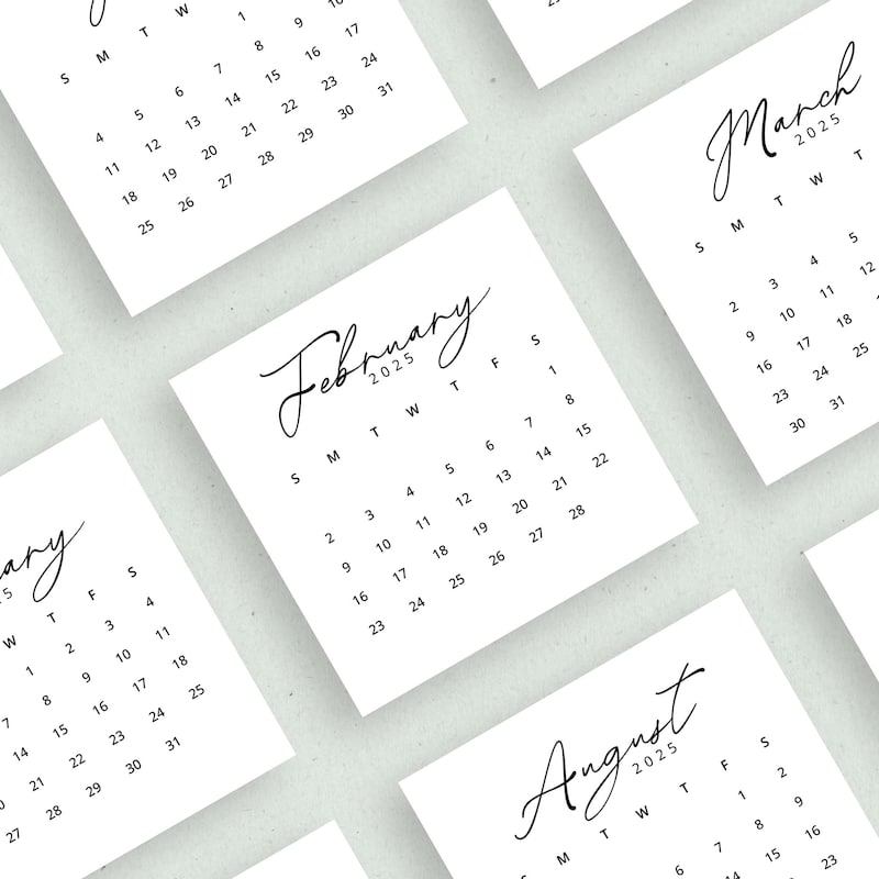 2025 Small Wall Calendar - Etsy