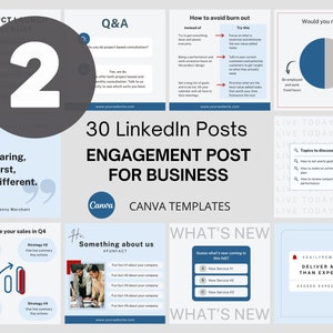 BUNDLE Business Consulting LinkedIn Canva Templates Business Consultant LinkedIn Engagement Post Carousel Post Business LinkedIn Template