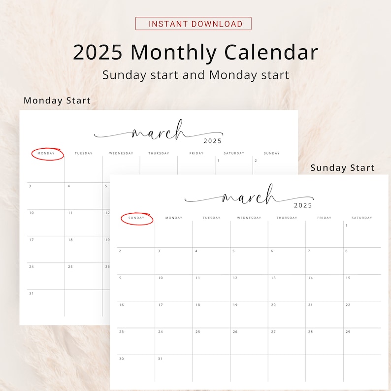 2025 Calendar 2025 Monthly Planner Landscape Elegant Monthly Calendar 2025 Calendar 2025 Monthly Planner Landscape Elegant Monthly Calendar