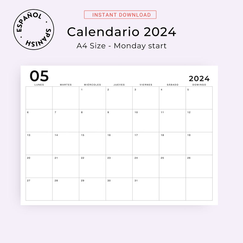 Calendario 2024 2025 2026 Spanish Calendar Printable 3 Years Planners