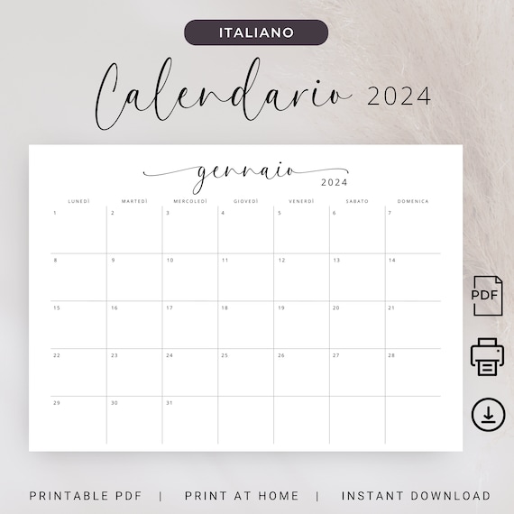 Calendrier 2024 Italie 30x30cm