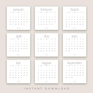 2025 Mini Calendar 3x3 2025 Small Calendar 3x3 Inch 2025 Calendar ...