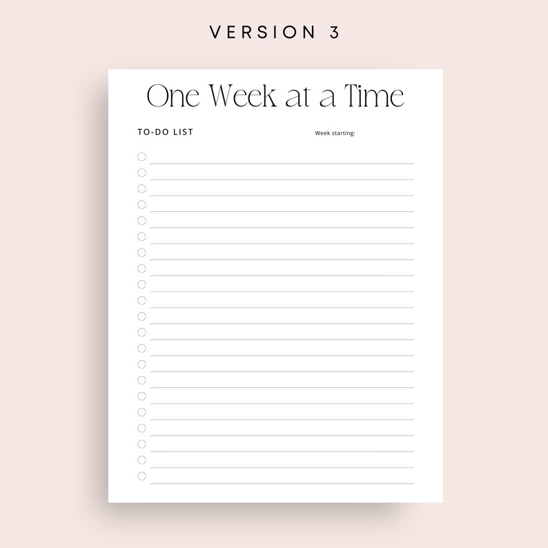 To Do List PRINTABLE PDF Inspirational Daily to Do List Weekly to Do ...