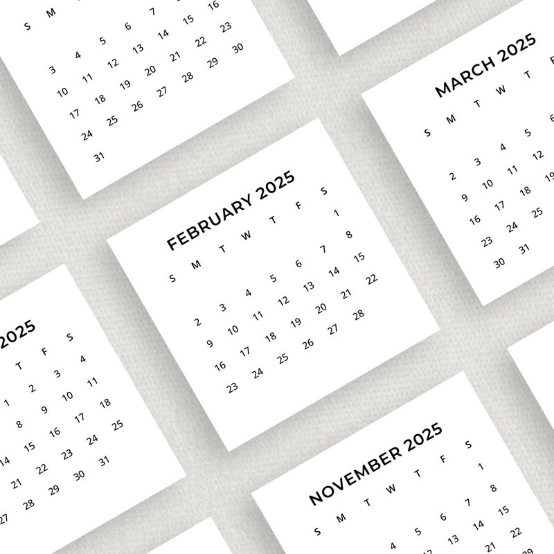 2025 Mini Calendars - Etsy