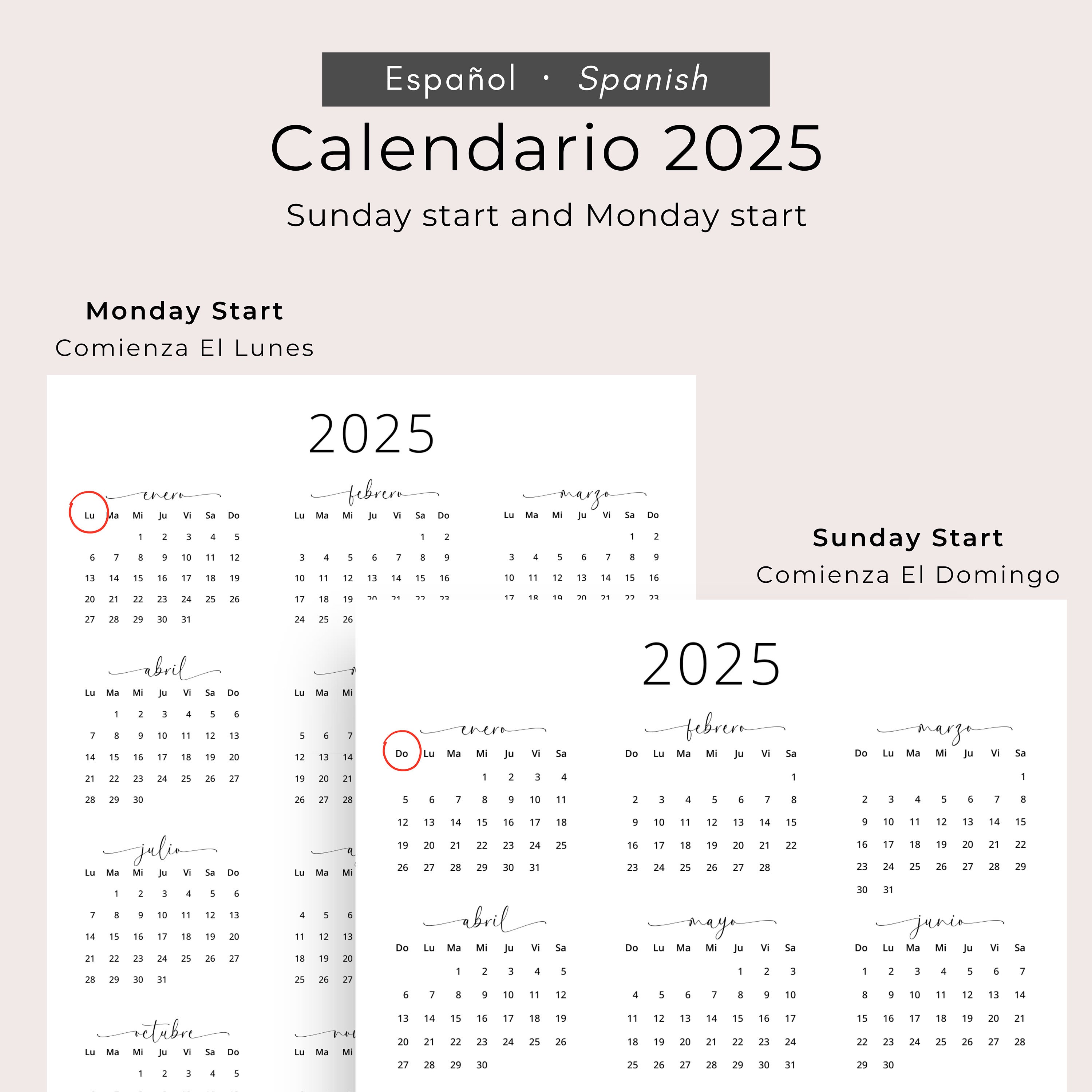 Calendario 2025 Espa Ol Calendario 2025 Calendario En Espa Ol 2025 Il D0mz 