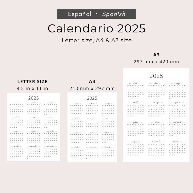 Calendario 2025 Español Calendario 2025 Calendario En Español 2025