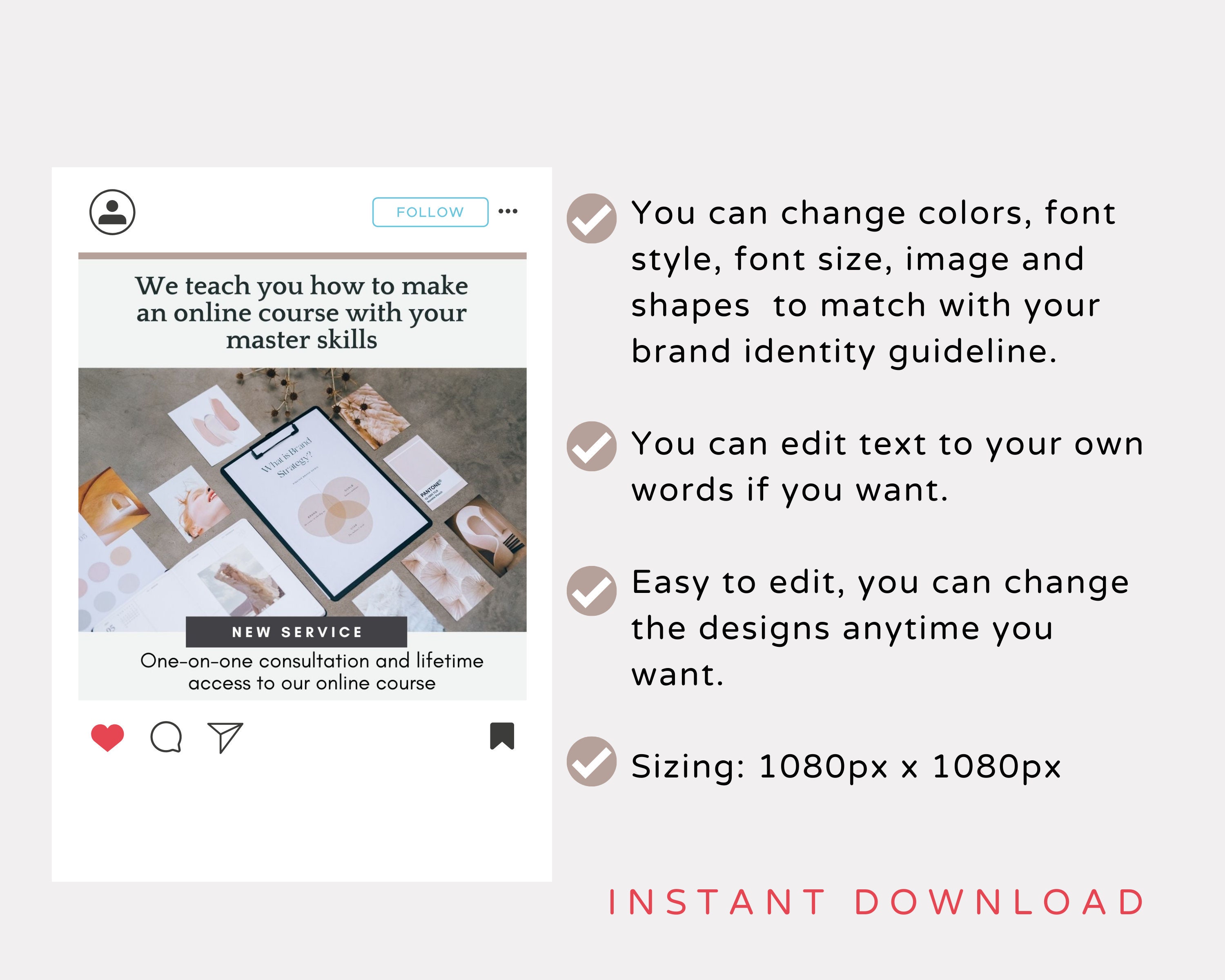 30 Business Coach Instagram Post Canva Template Online - Etsy