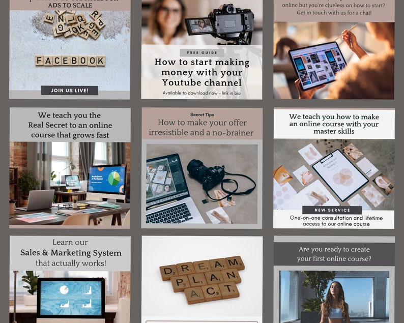 30 Business Coach Instagram Post Canva Template Online - Etsy