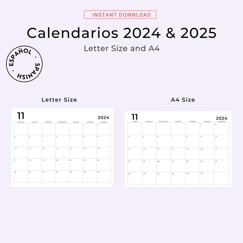 Calendarios 2025 2025 Calendario En Español 2025 2025 Calendar in