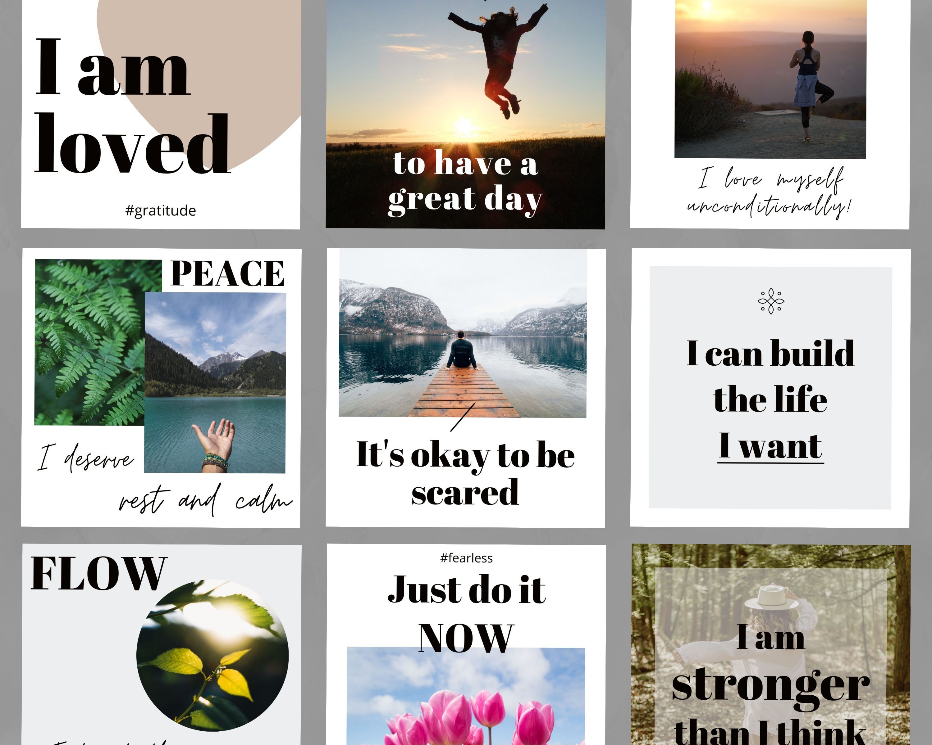 30 Mindset Coach Instagram Post Canva Templates Life Coach Social Media ...