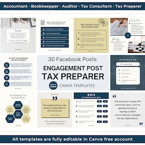 Engagement Post Tax Preparer Facebook Post Canva Template Tax Professional Facebook Page Accountant Facebook Group CPA Social Media Template