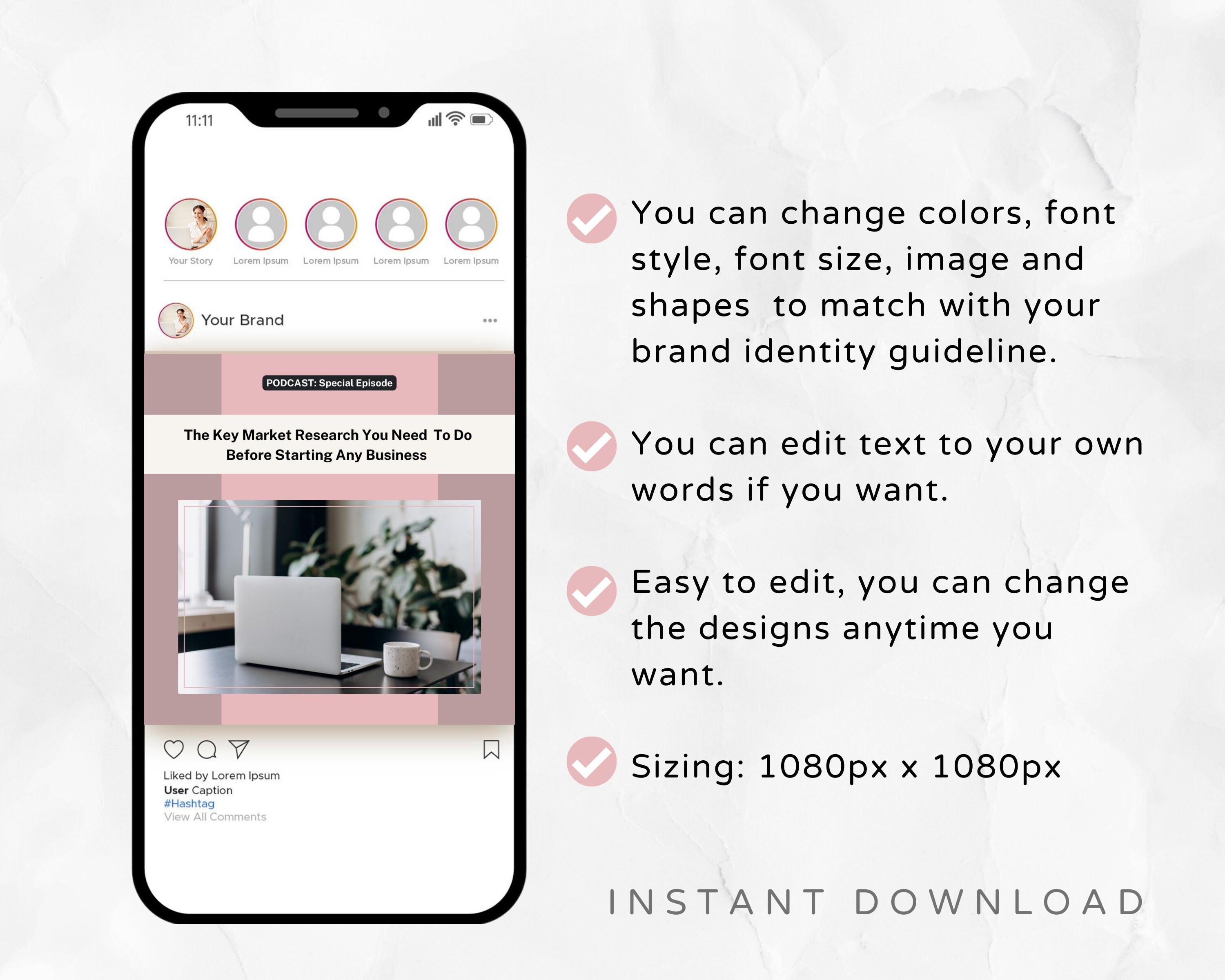 30 Business Coach Instagram Post Canva Templates Business Coaching Pink ...