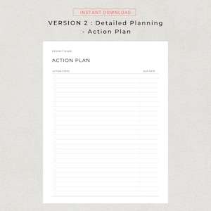 Project Planner Printable Productivity Planner Personal Project Planning Work Planning A4 US Letter Size Project Management Project Tracker