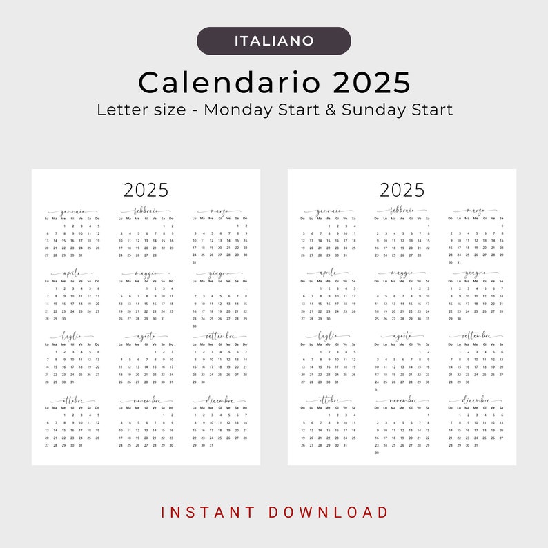 2024 2025 2026 Calendari 2024 2025 2026 Calendario Italiano Annuale 3