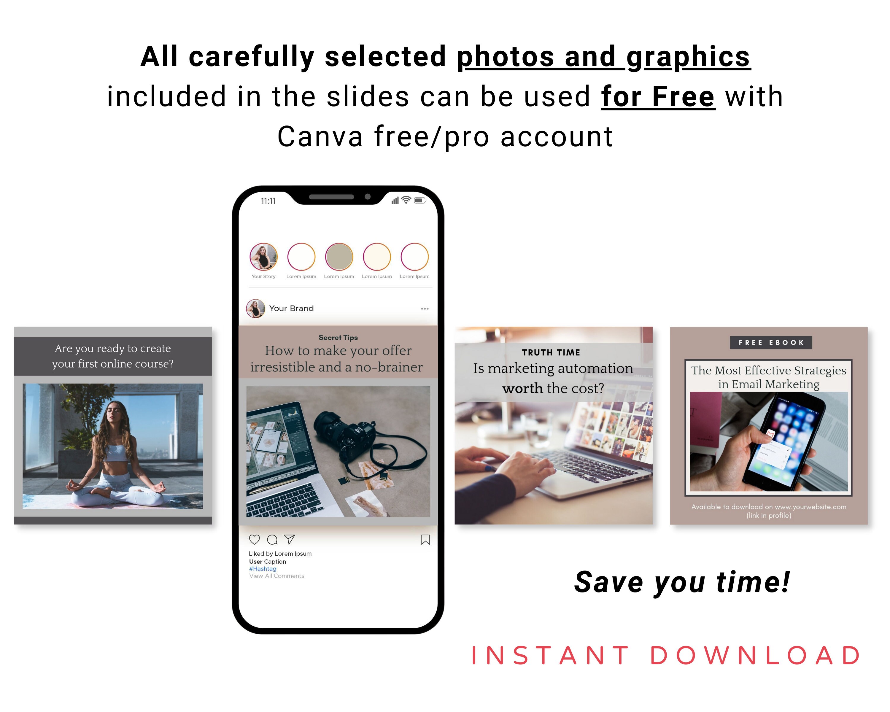 30 Business Coach Instagram Post Canva Template Online - Etsy