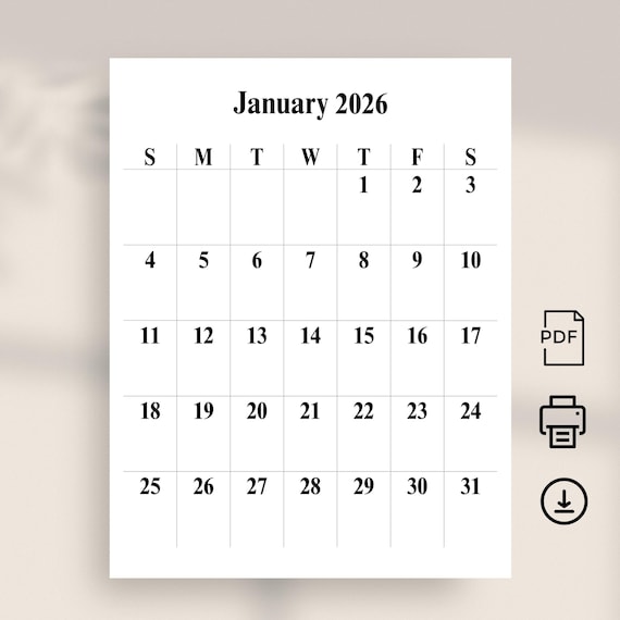 2026 Wall Calendar - Large Print Calendar 2026, 12 Monthly Calendar, Jan. 2026 - Dec. 2026, 14.6