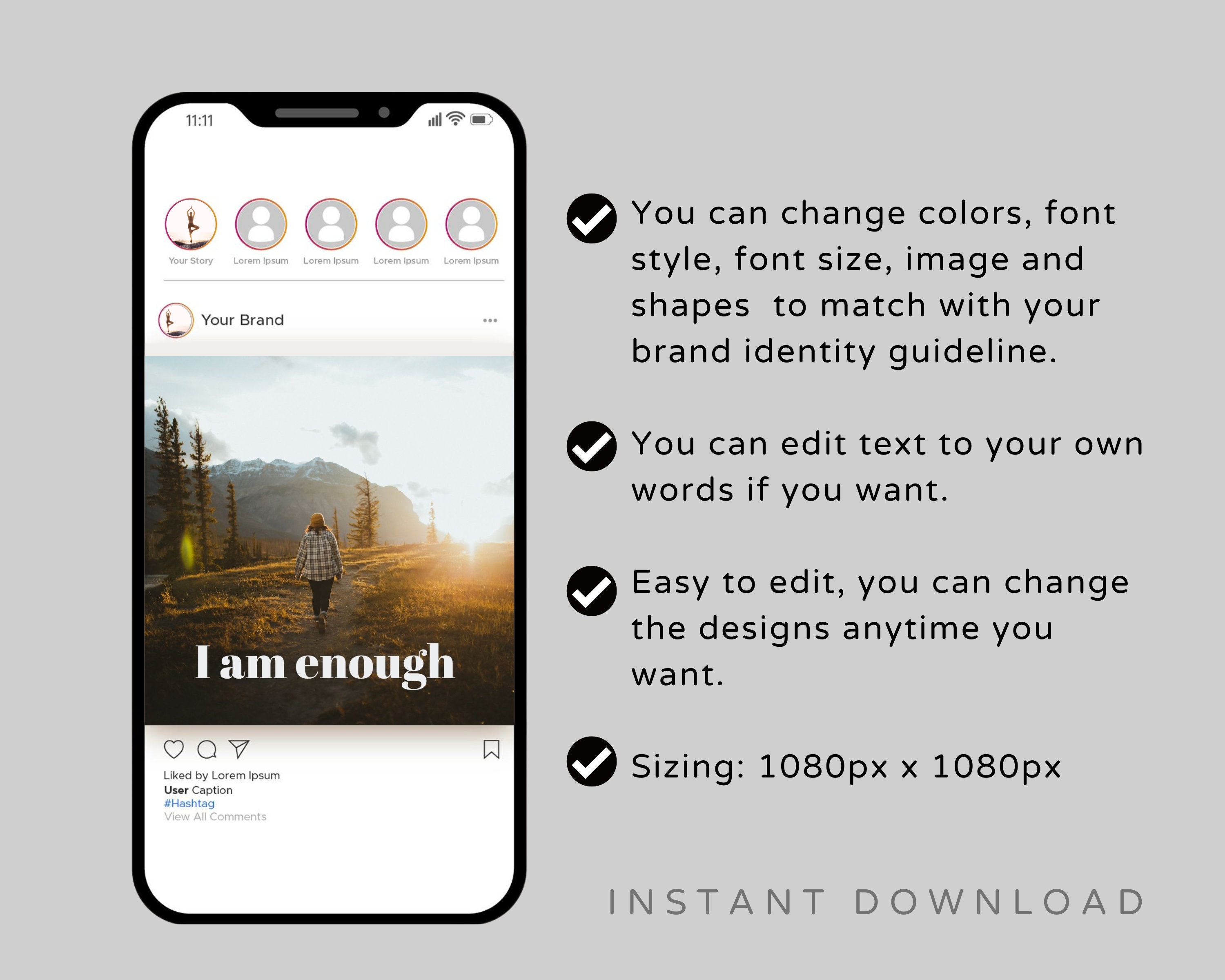 30 Mindset Coach Instagram Post Canva Templates Life Coach Social Media ...
