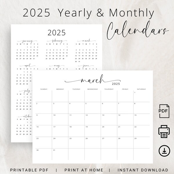 Calendar Printables - Etsy