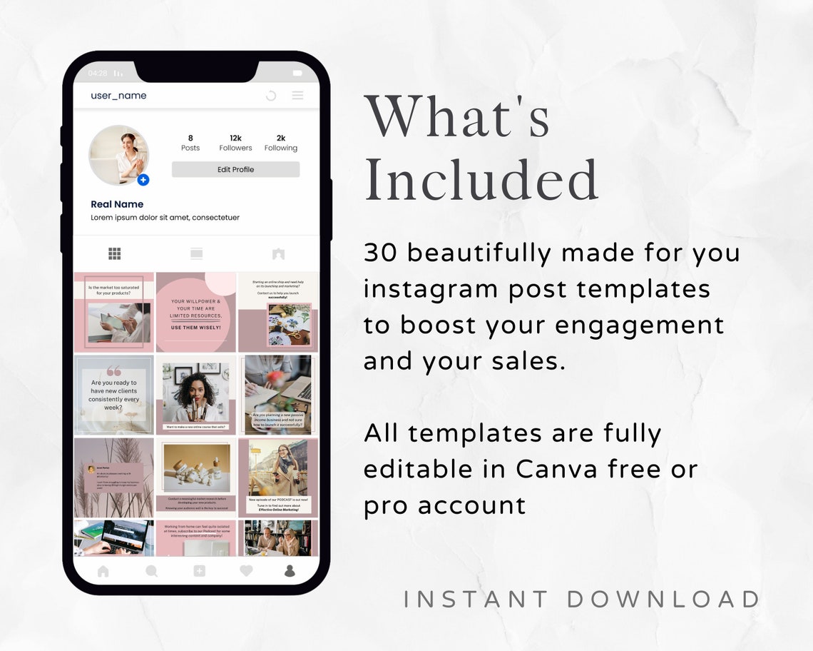 30 Business Coach Instagram Post Canva Templates Business Coaching Pink ...