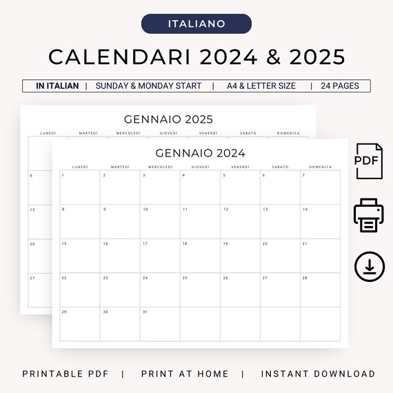 Calendario 2025 Pdf Stampabile