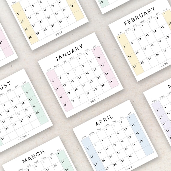 2026 Mini Calendar 3x3 2026 Mini Planner Printable Journal Insert
