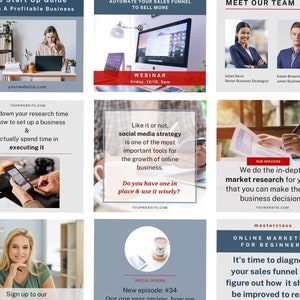 BUNDLE Business Consulting LinkedIn Canva Templates Business Consultant LinkedIn Engagement Post Carousel Post Business LinkedIn Template