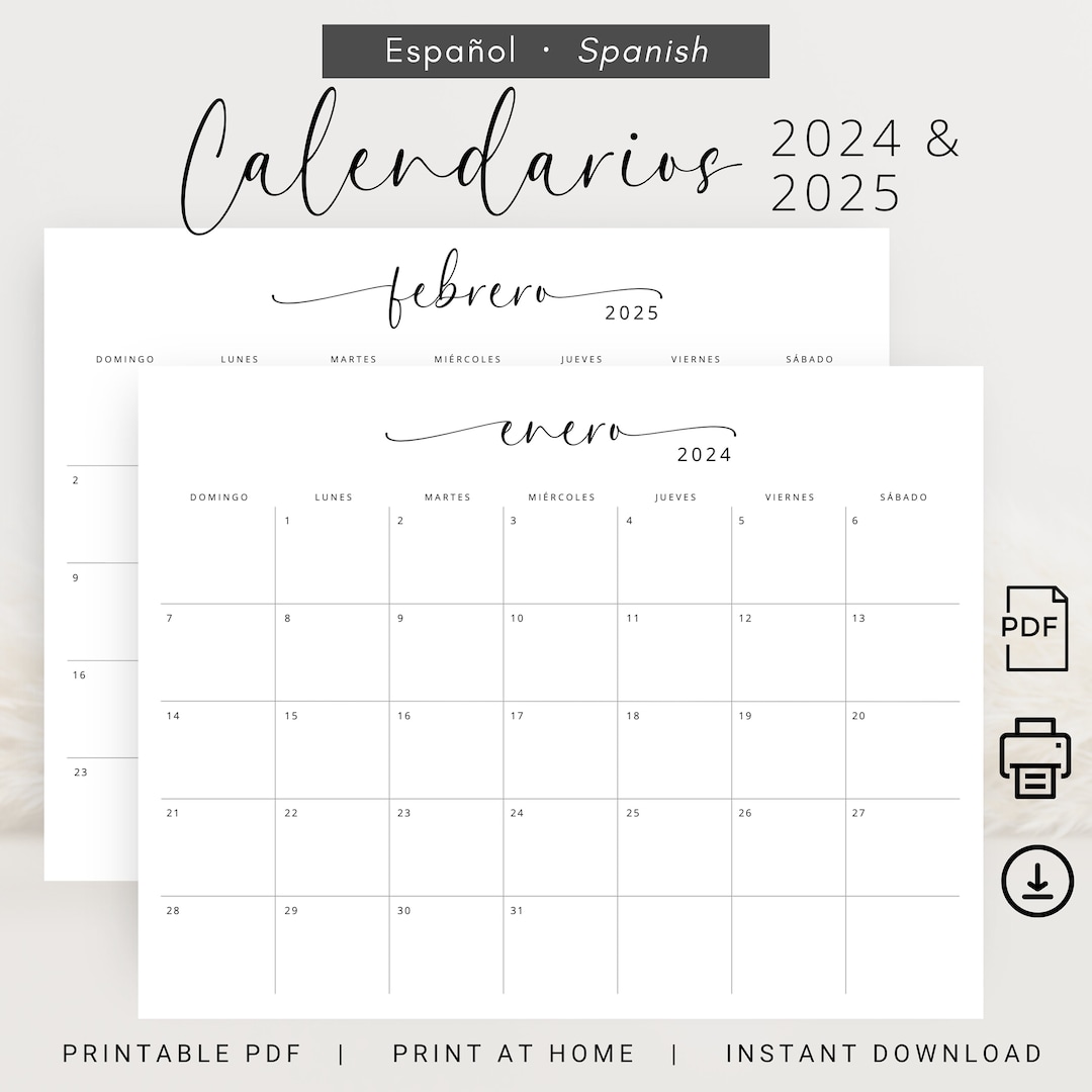 2024 2025 Calendario Español Planificadores 2024 2025 Calendarios