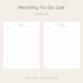 2026 Monthly to Do List 2026 to Do List Checklist 2026 Printable Todo ...