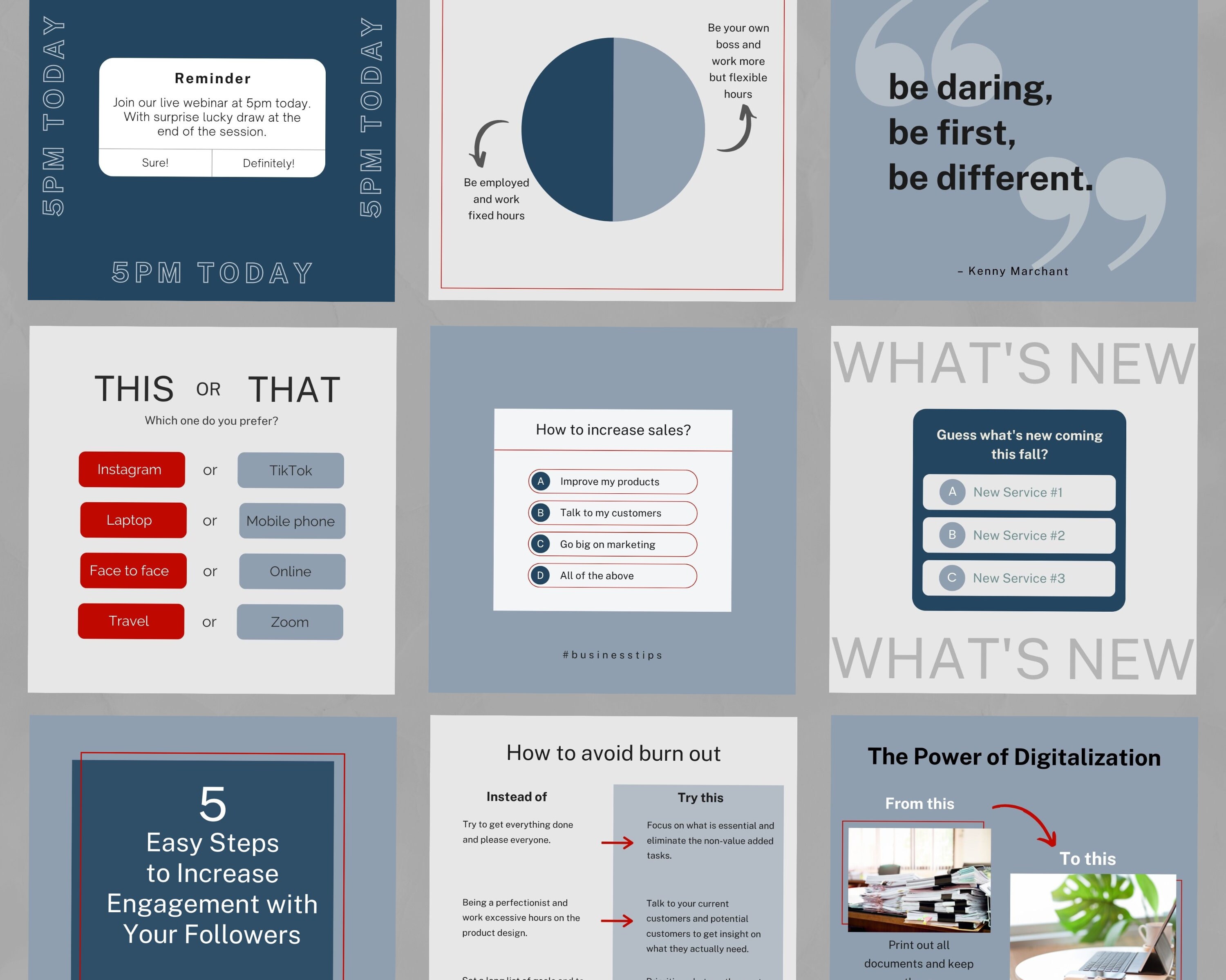 30 Engagement Post for Business Instagram Canva Template Business ...