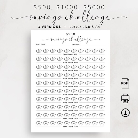 新作＊100日貯金＊saving challenge＊インコ＊韓国＊家計管理 Savings Challenge Printable Savings Tracker Money Saving Challenge