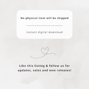 K&ouml;nnte beinhalten: Ank&uuml;ndigung zum digitalen Download auf hellbeigem Hintergrund. Der Text lautet &bdquo;Es werden keine physischen Artikel versendet&ldquo; und &bdquo;sofortiger digitaler Download&ldquo;. Darunter steht &bdquo;Gef&auml;llt dir dieses Angebot und folge uns f&uuml;r Updates, Verk&auml;ufe und Neuerscheinungen!&ldquo;