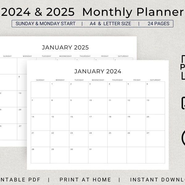 2024 2025 Pocket Calendar Etsy
