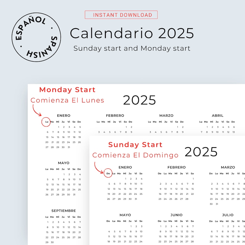 Calendario 2025 Español Calendario 2025 Para Imprimir Calendario