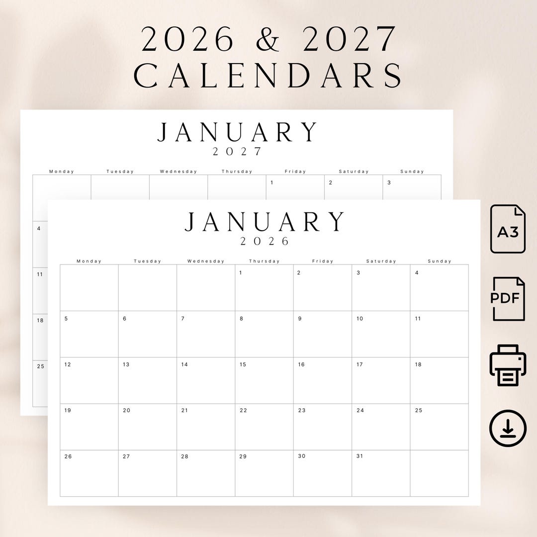 Kalender 2026 - Ophangbare Maandplanner Van Papier,Jaar Van Het Paard