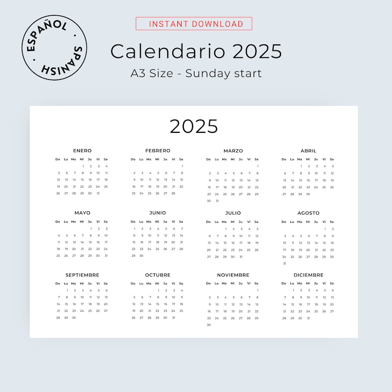 Calendario 2025 Español Calendario 2025 Para Imprimir Calendario