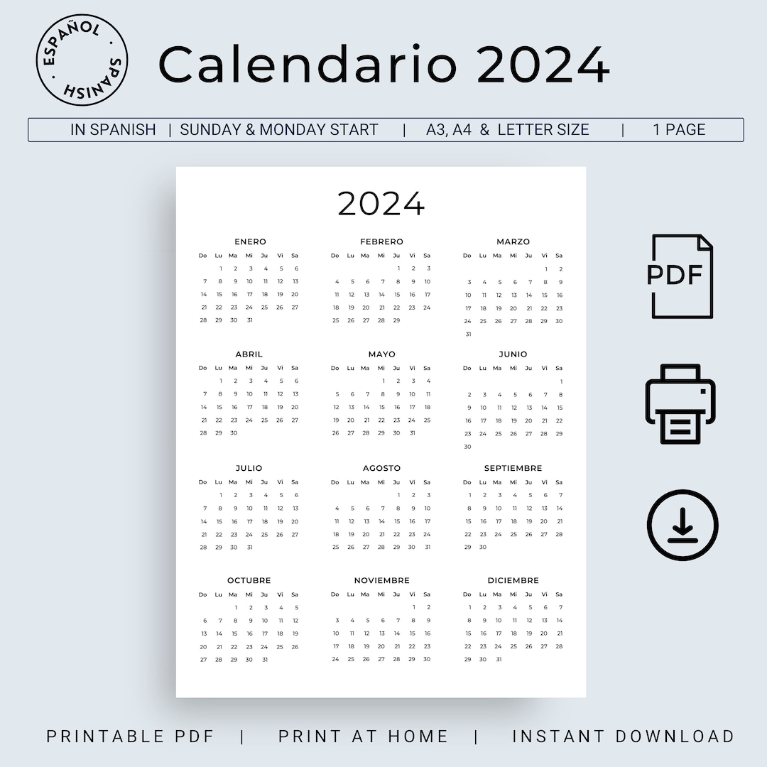 Calendrier 2024 avec clip