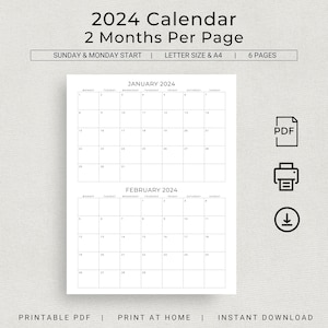 2024 Large Wall Calendar, 2024 Production Calendar, 2024 Company
