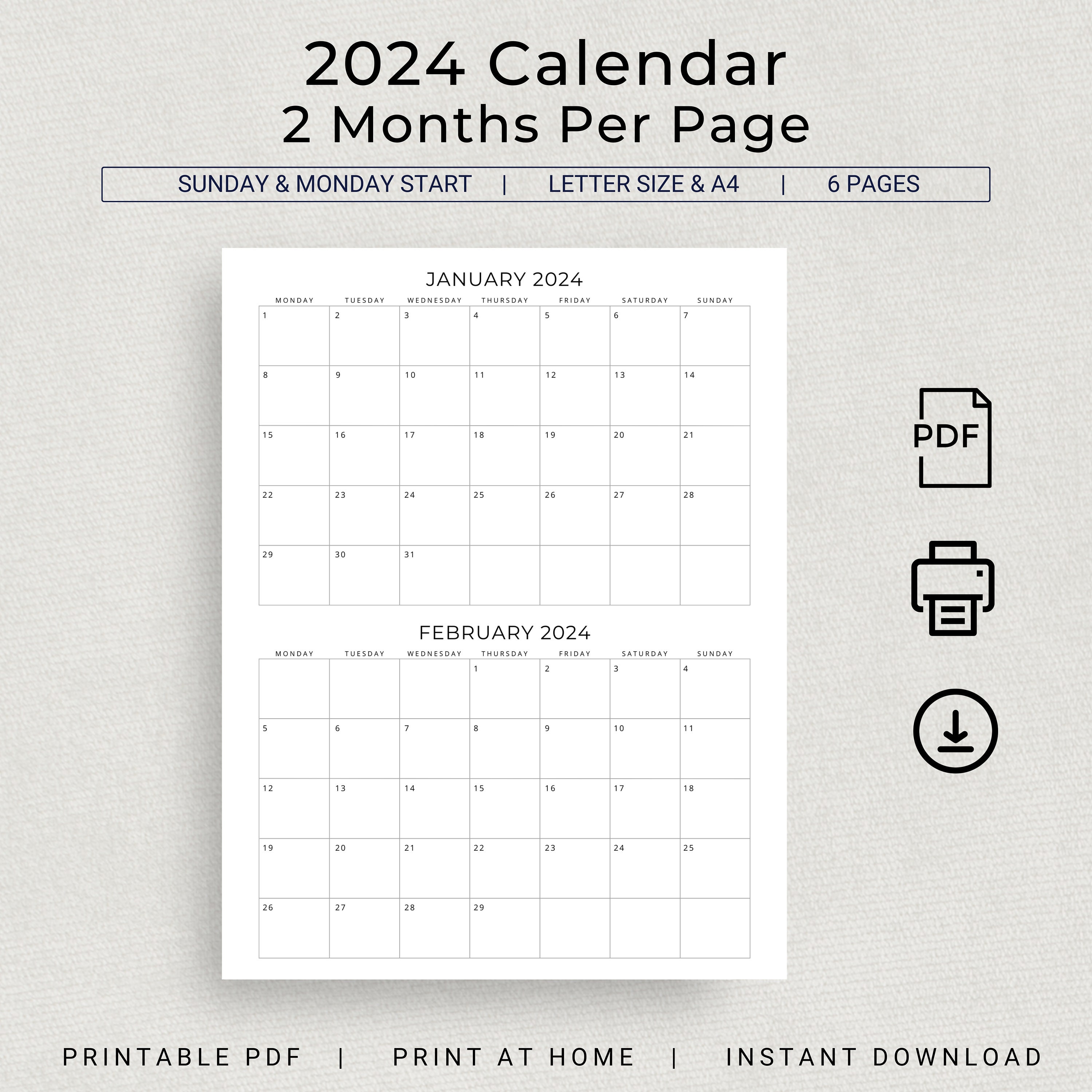 2024-2033 Ten Year Monthly Planner - Schedule Organizer and