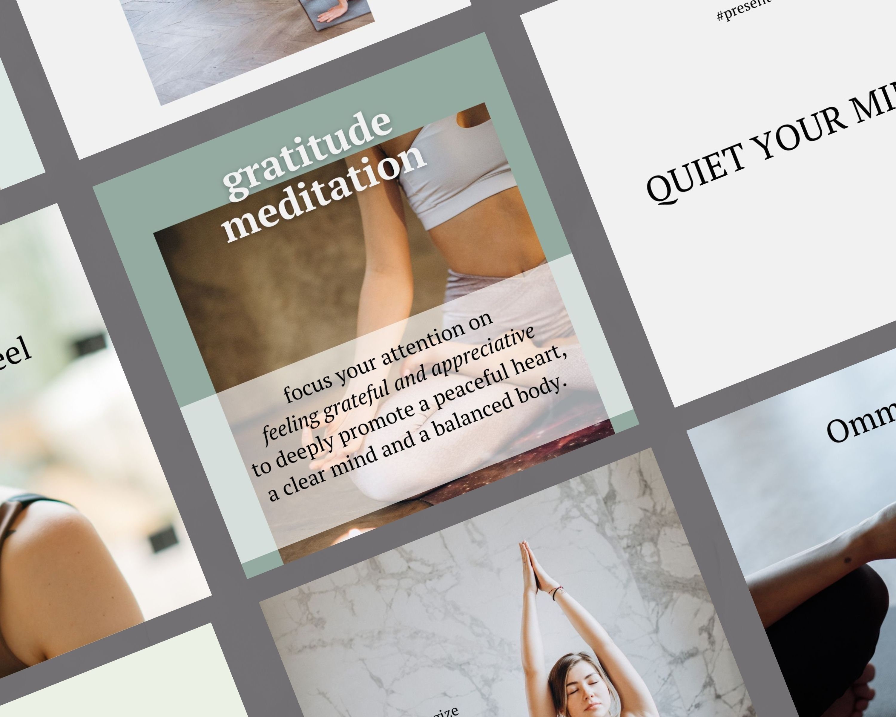 30 Yoga Coach Instagram Post Canva Template Yoga Studio Social Media ...