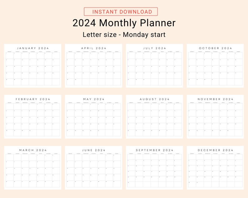 2025 2025 2025 Monthly Planner Printable 3 Years Monthly Planner