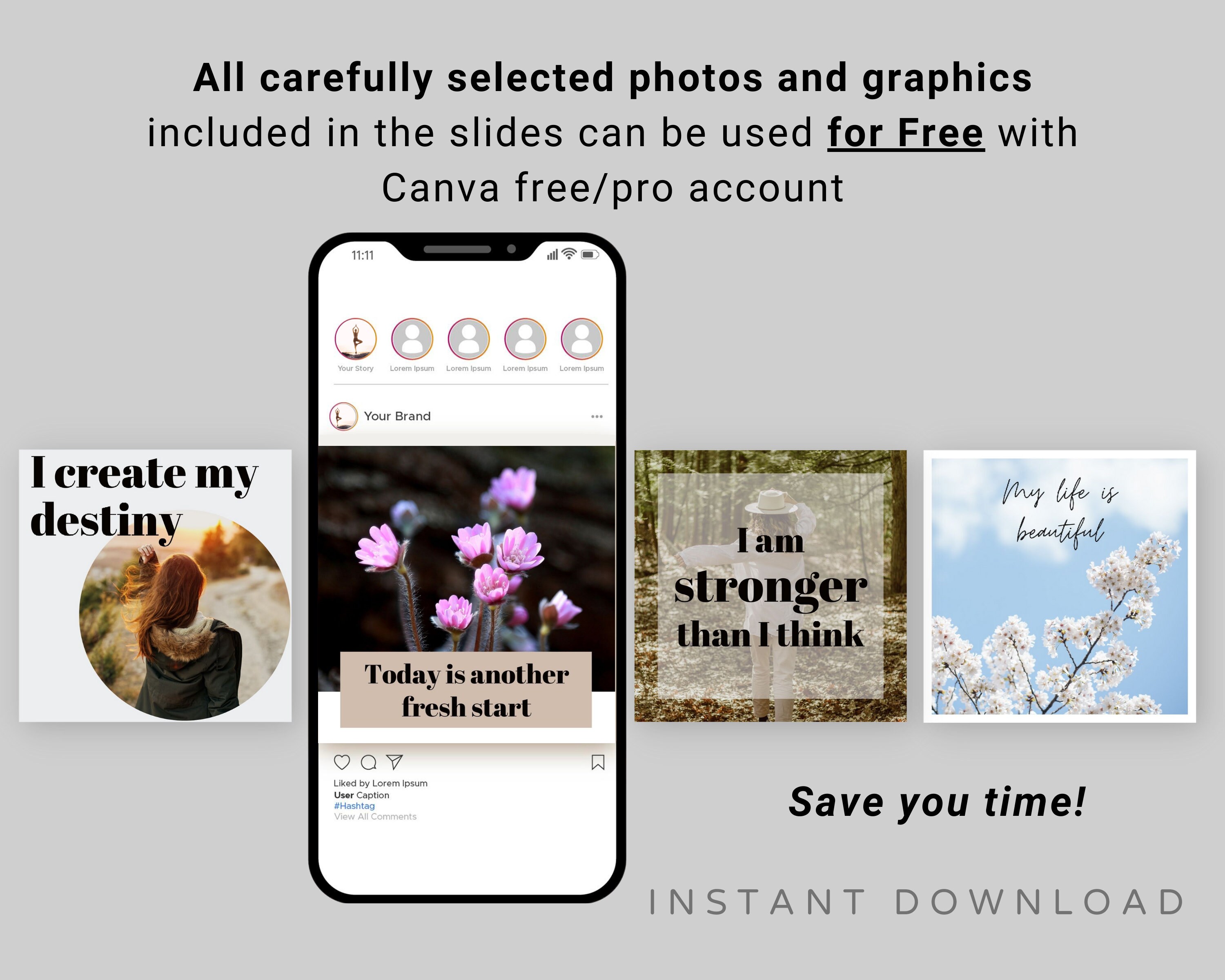 30 Mindset Coach Instagram Post Canva Templates Life Coach Social Media ...