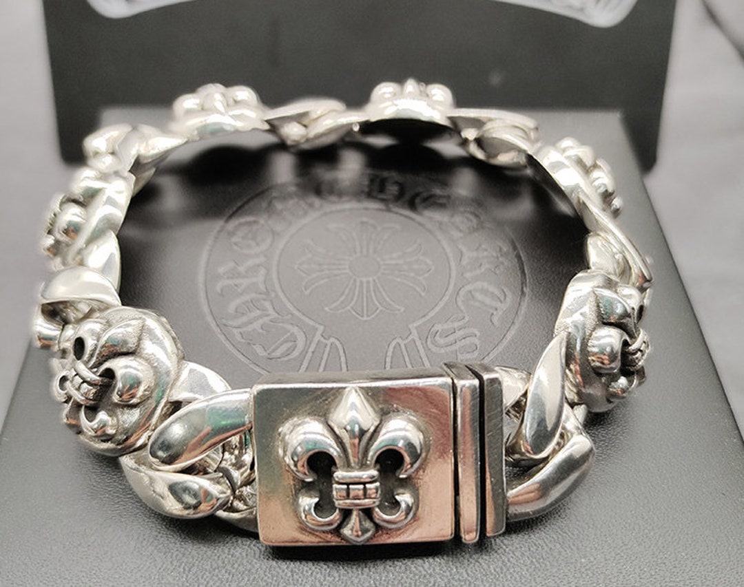 Chrome Hearts, Accessories, Chrome Hearts Extra Fancy Bracelet With  Lobster Clasp Orig Owner