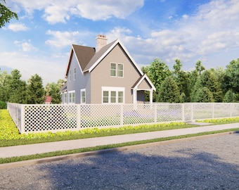 Lattice Fence Panel Plans with Gate