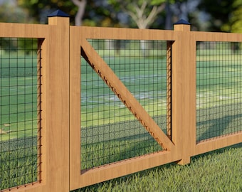 Wood & Steel - Fence Gate Plans (Imperial and Metric Units)