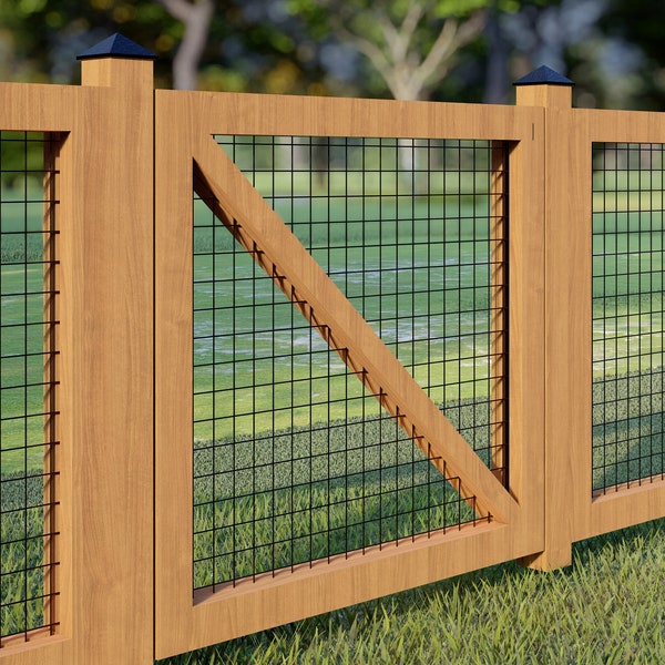 Wood & Steel - Fence Gate Plans (Imperial and Metric Units)