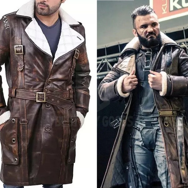 Arthur Maxson Leather Jacket Coat - Fallout 4 Brown Jacket Maxson Trencoat
